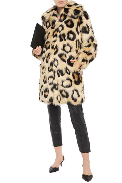 leopard print michael kors coat